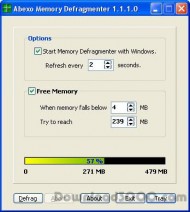 Abexo Memory Defragmenter screenshot